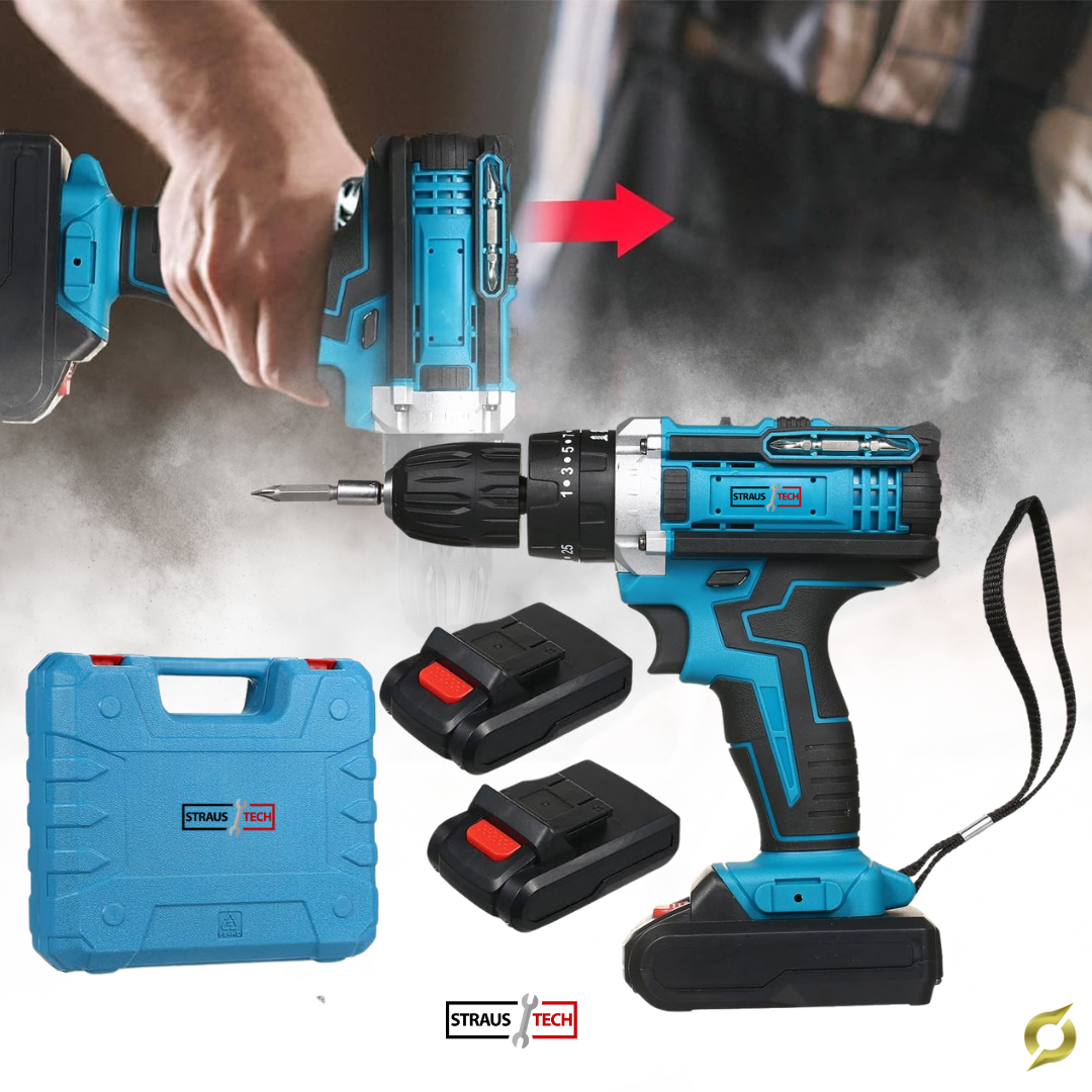 AKU BUŠILICA 21V (SET OD 28 KOMADA) X2 BATERIJA | STRAUSTECH