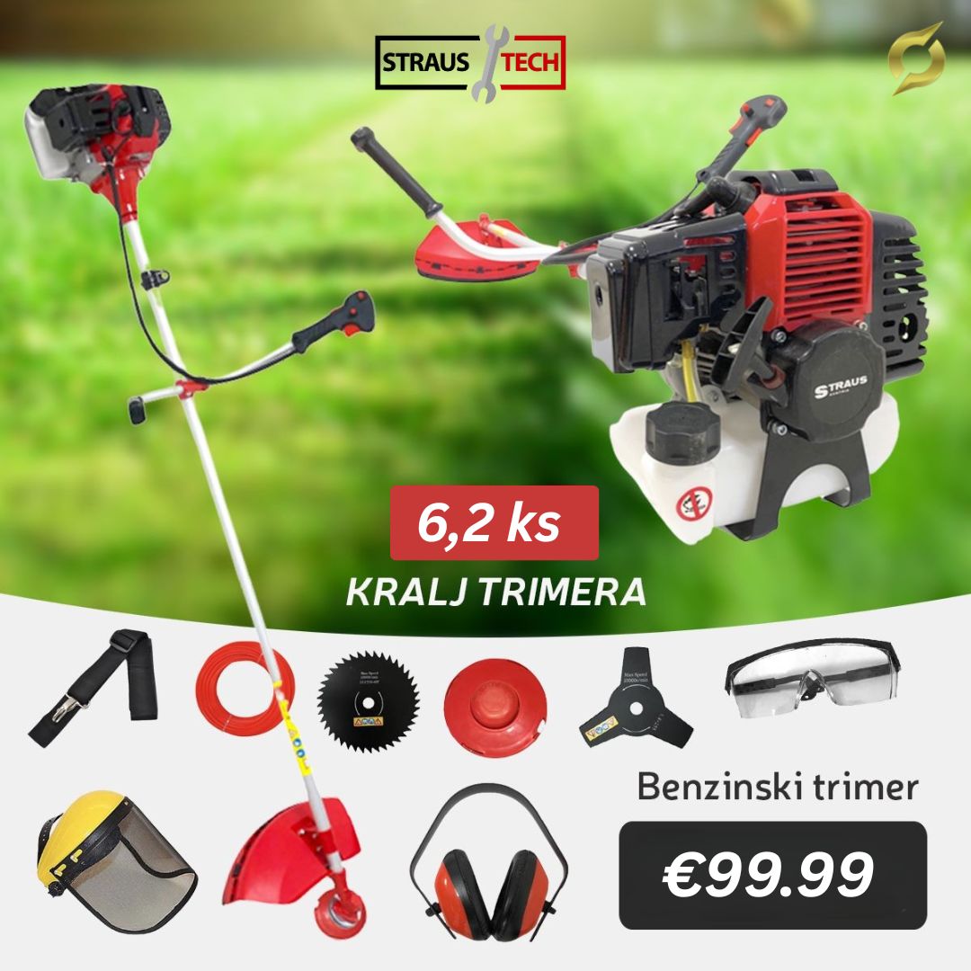 Straus Tech - Trimer za travu sa 12 dodataka