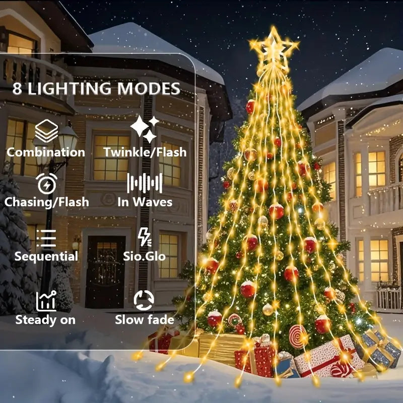 Led zvijezda - S lampicama za bor