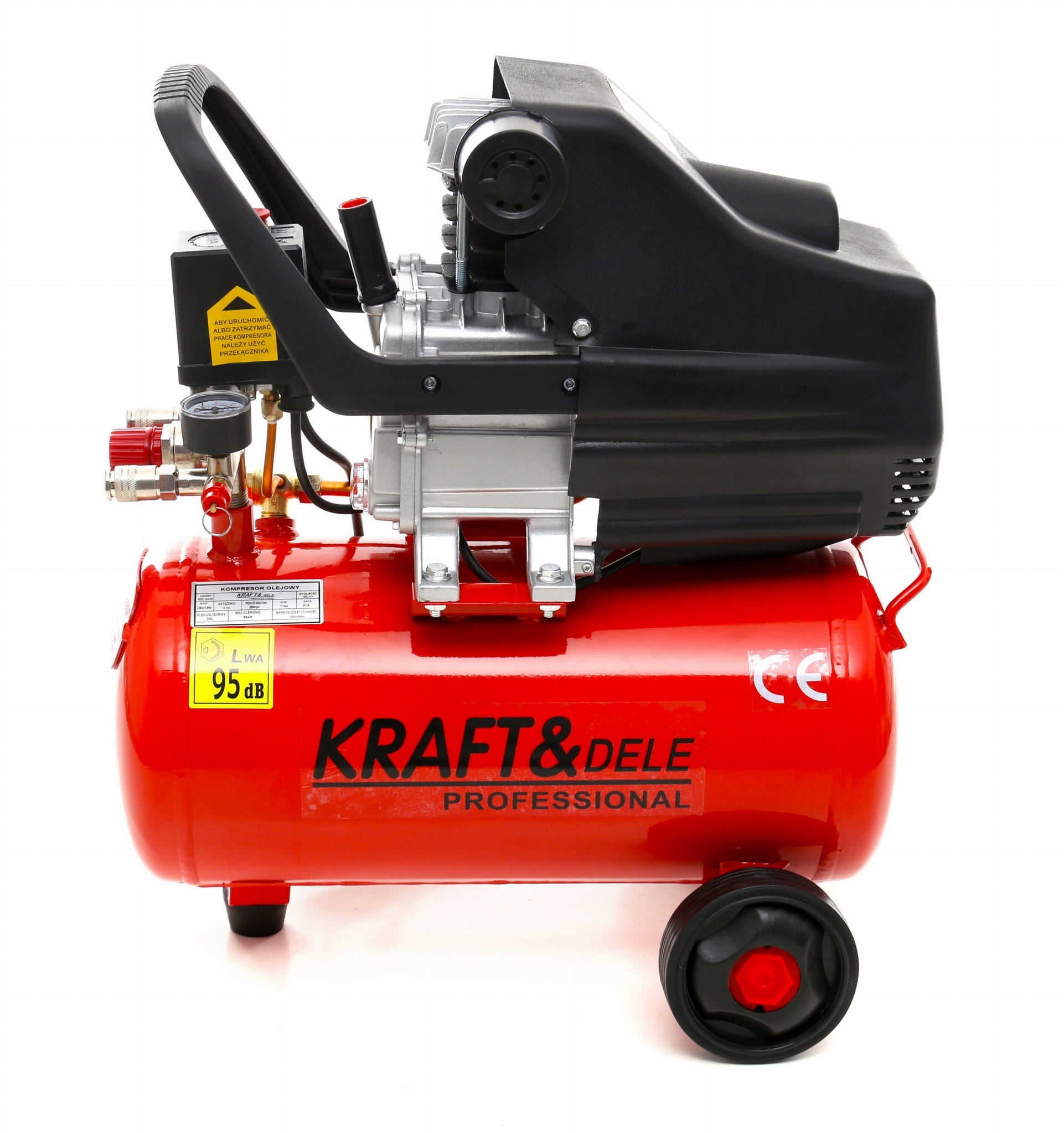 ULJNI KOMPRESOR Kraft&Dele® 24L + PNEUMATSKI SET 8U1