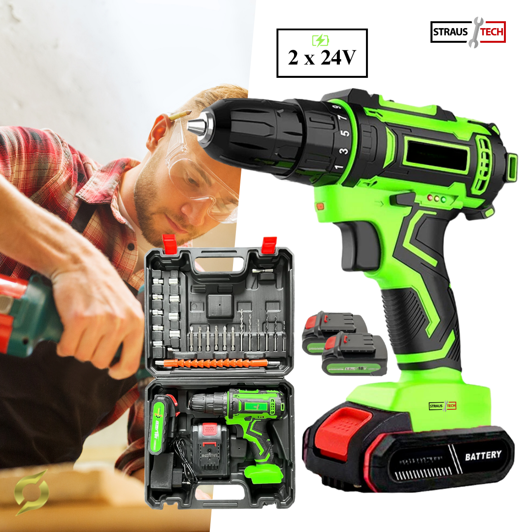 AKU BUŠILICA 18V SA 2 BATERIJE | STRAUSTECH